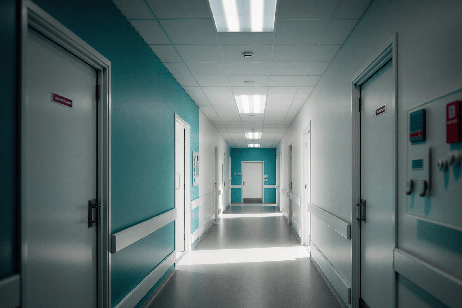 Modern Hospital Corridor